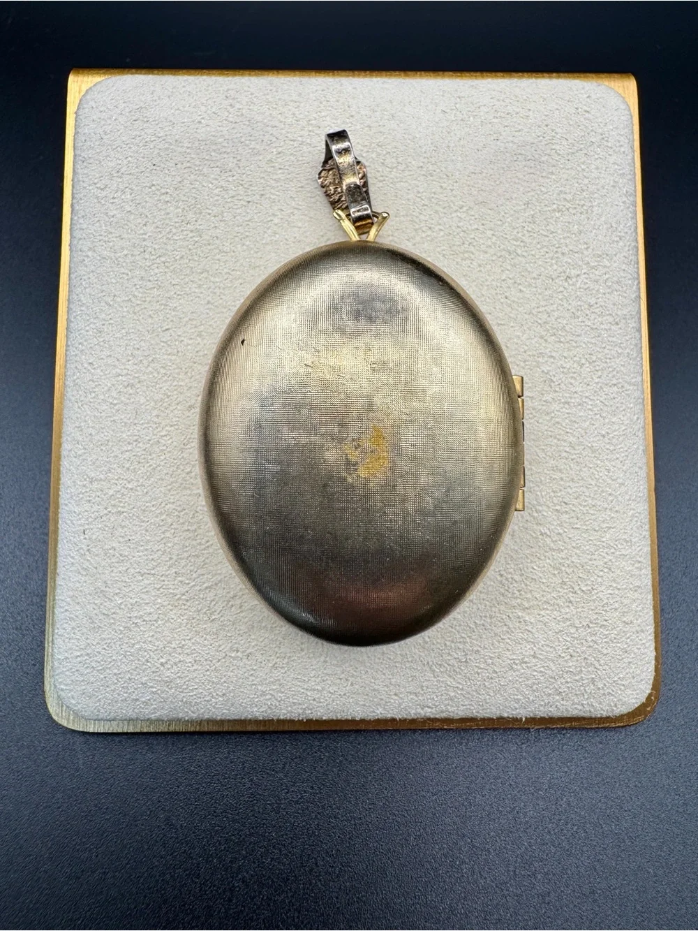 Vintage Victorian Vibe Blue Cameo Photo Locket Pendant